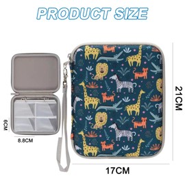 Card Case Card Holder - 80 Pockets Card Binder Folder With Zipper, Portable Card Holder Compatible with 2.3 * 3.4 Inch Yoto Card, Toy Card Box Card Organiser for Travel Camping Outdoor(Animal)