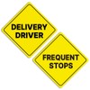 GEEKBEAR Delivery Driver Frequent Stops Car Sign - Sticker or