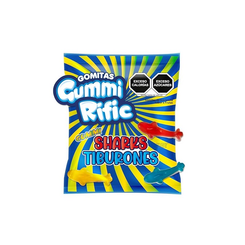 GummiRific Gomitas de Tiburón Sabor a Frutas – 150 g
