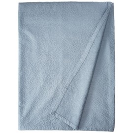 Natural Comfort Matelassé Blanket Coverlet, Queen, Pebble/Water Blue