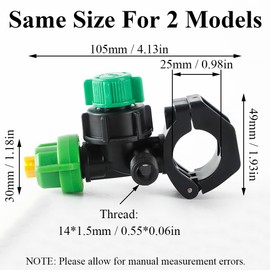 TopHomer 2 Pcs Misting Nozzles, Agricultural Sprayer Fan Shaped Spraying Nozzle, Hose Drip Irrigation Sprayer Nozzle for Agriculture Irrigation Greenhouse Vegetables Lawn, Threaded