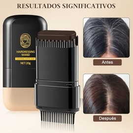 Peine de Tinte para Cabello - Hair Dye Stick, Barra Reparadora de Color de Cabello Portátil, Cubre Canas, Uso Rápido, Resistente al Agua y al Sudor, U