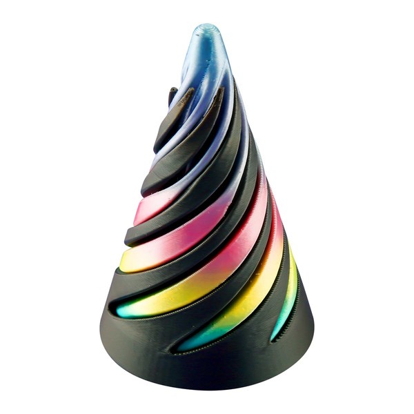 Lotsdonxia 3D Printed Spiral Cone Fidget Toy – Mini Stress