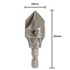 ORXPLUS Tools 5 Flute Metal Countersink Drill Bit, 90 Degree