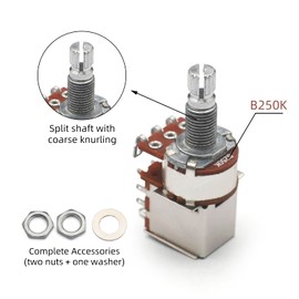 SAPHUE B250K Push Pull Metric Guitar Pots Audio Taper 6mm Split Shaft Potentiometers for Electric Guitar or Bass
