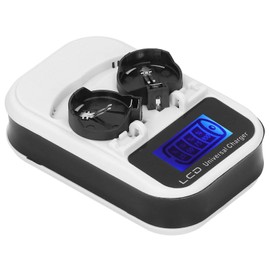 POCREATION Cargador de Batería de Celda de Moneda de 2 Piezas, Cargador de Batería de Celda de Botón de 20 Mm de Diámetro, Cargador de Batería con Pantalla LCD para Batería de Moneda de la Serie 20