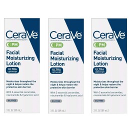 Cerave BL Cerave Moisturizing Facial Lotion Pm 3oz Oil Free X 3 Packs