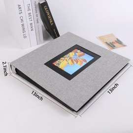 Aynoo Linen Hardcover Photo Album 4x6 600 Photos Albums 600 Pockets 4x6 Photos Fabric Cover Photo Books Album Large Capacity for Family Wedding Albums (600 Photos,Grey)