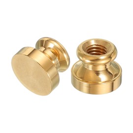 PATIKIL 0.7" Blank Wax Seal Stamp Head for DIY Card Making Envelope Seal 2pcs Round Brass Sealing Wax Stamp Head Wedding Invitations Crafts Gold