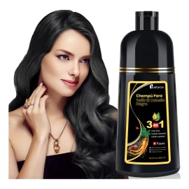 Kaisasa Shampoo Con Tinte Cubre Canas Natural Jengibre 500ml-Negro 