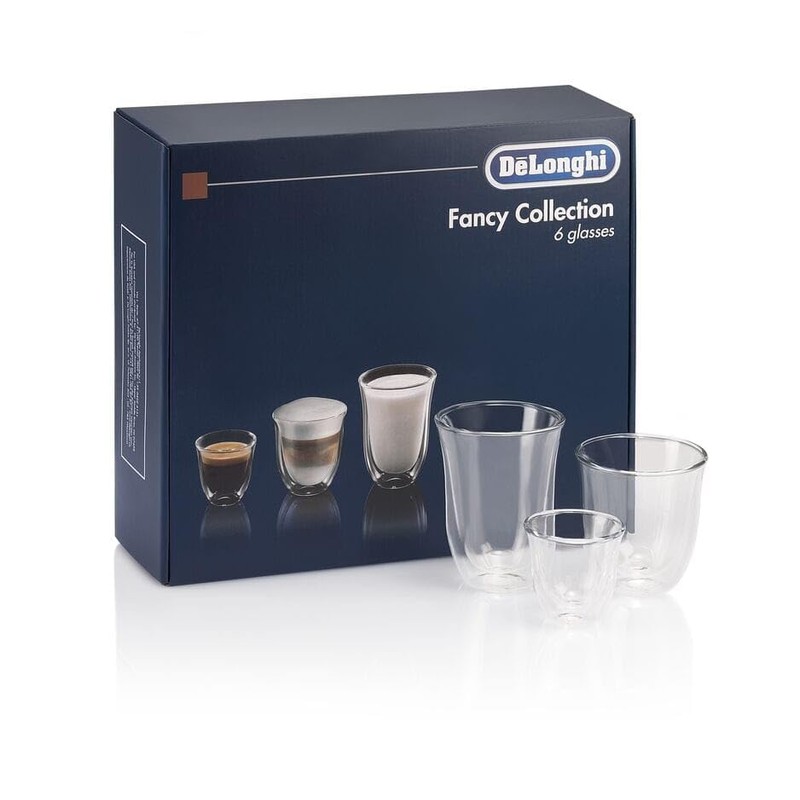 DeLonghi Coffee Connoisseur Glasses (set of 6): 2 Espresso, 2