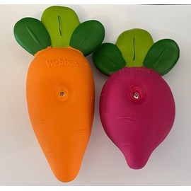 Surrey Feed Squeaky Vegetables (Carrot & Beetroot) Dog Toys (Pack of 2)