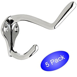Cosmas 5 Pack 32188CH Polished Chrome Coat & Hat Hook