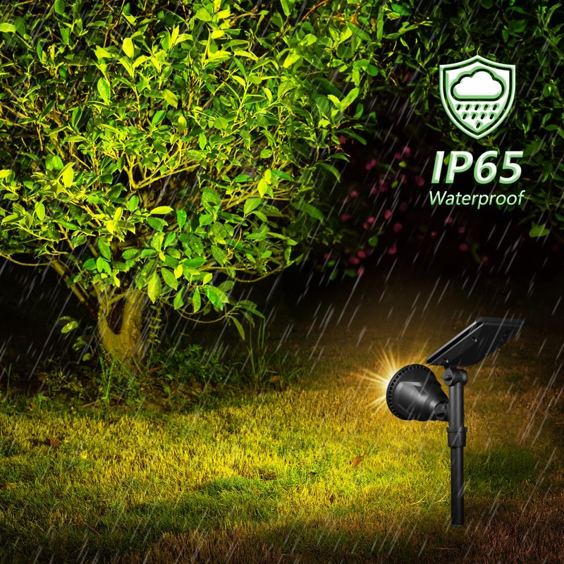 JSOT 600 Lumen Bright Solar Lights Outdoor Waterproof,Solar Powered Landscape