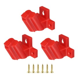HARFINGTON 3pcs Battery Holder Wall Mount Tool Holder Dock Compatible 12V Li-ion Batteries for Workshop,Garage, Home Renovation,Basement,Red