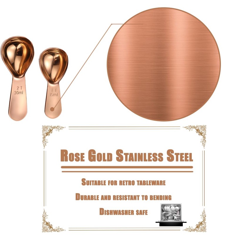 Stainless Steel Coffee Scoop Set, 1 & 2 Tablespoon (15ml