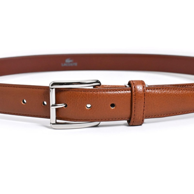 Lacoste LB84560 Men's Cow Leather Business Belt, Braun
