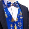 Barry.Wang Men's Christmas Vest Bow Tie Set Holiday Business Bowtie
