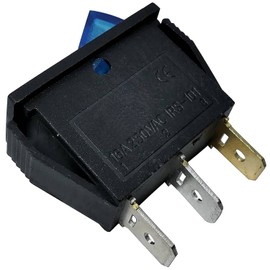 CABLEPELADO 3 Way Rocker Switch Rocker Switch 3 Pole On/Off Double Pole 16A 250VAC 20A 125VAC Blue Light