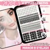 QUKLOGEN DIY Lash Extension Kit 782Pcs D Curl 4 Styles