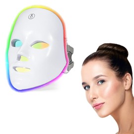 Shmian Professional Light Therapy for Face, LED Face Mask for Anti-Aging - 7 Colors + 1 Combination Light Therapy, Colorful Light Facial Care Mask - Rejuvenation for All Skin Types