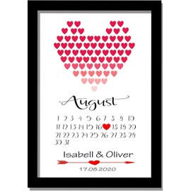 Valentinstag Geschenk-idee Personalisiert für SIE IHN/Freundschaft Jahrestag für Freund/Freundin Männer - Bild mit Rahmen & Poster für Sie Ihn