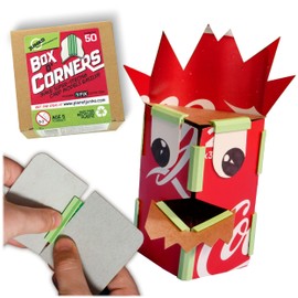 JUNKO Box o' Corners - Incredible Card Connectors to MAKE Awesome Card Creations. No craft glue or sticky tape needed. Junk Modelling, Art and Craft for kids ages 5+. DIY Craft kit