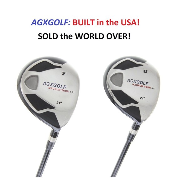 AGXGOLF Men's Magnum 7 + 9 Fairway Utility Woods Set: