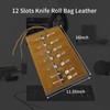 Baizoy leather Knife Display Bag with 12 Slots Pocket Knives,Folding