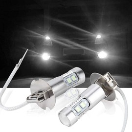 Cimvidi 2 Pcs LED Fog Light,100w 8000k Ice Blue Light Car Fog Light for H3 Fog Light Headlight Daytime Running Light