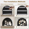 VABAMNA Arched Felt Bulletin Board 24" x 18", Grooved Edge