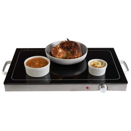 Electric Warming Tray - Food Warmer with 3 Temperature Settings, Stainless Steel Construction and Cool-Touch Handles - Food Warmers by Classic Cuisine