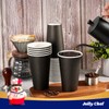 JOLLY CHEF 16oz Black Disposable Paper Coffee Cups 500 Pack