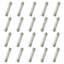 HUAREW T6AL250V 20 Pieces 6 x 30 mm 0.24 x 1.18 Inch Ceramic Slow Melt Fuses 6A 250V