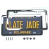 Plate Jade 2 Pack Premium Silver License Plate Frame, Solid
