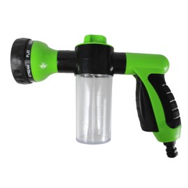 esahpss Car Wash Brush Foam Gun,High-Pressure Garden Hose Nozzle With 8 Spray Patterns & 3.5OZ Soap Dispenser - Ideal For Lawn,Car Wash,Cleaning,Patio(Green）