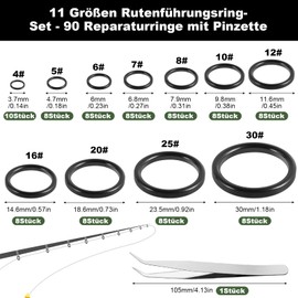 Annyswit Fishing Rod Repair Set Fishing Rods Guide Ring