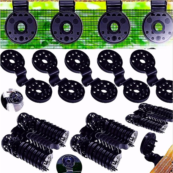 50 Pieces Tarpaulin Clips for Shading Canvas, Privacy Screen Fixing Clips, Special Clip with Eyelets Plastic Shade Fabric Clips for Canvas and Fence