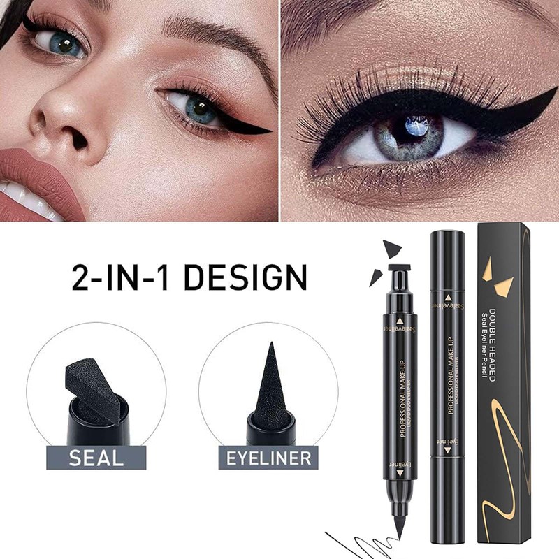 Smudge-Proof Winged Eyeliner Stamp & Pen for Women - Long-Lasting
