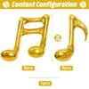 Gold Music Note Balloons, 16Inch 12Pc Gold Quaver Aluminum Foil