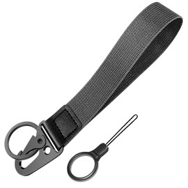 Idakekiy Wristlet Strap for Key, Hand Wrist Lanyard Key Chain Holder for Men and Women, Grey, Small