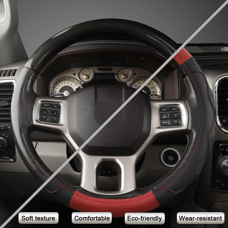 West Llama Customized Auto Car Steering Wheel Cover with 3D