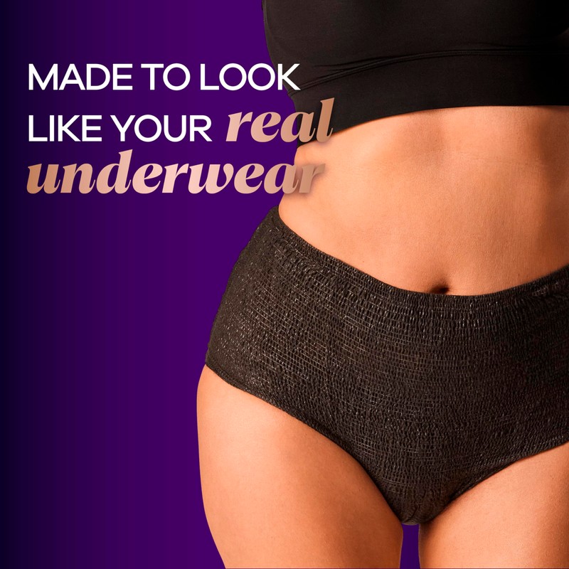 Always Discreet Boutique Incontinence and Postpartum Underwear for Women, Maximum
