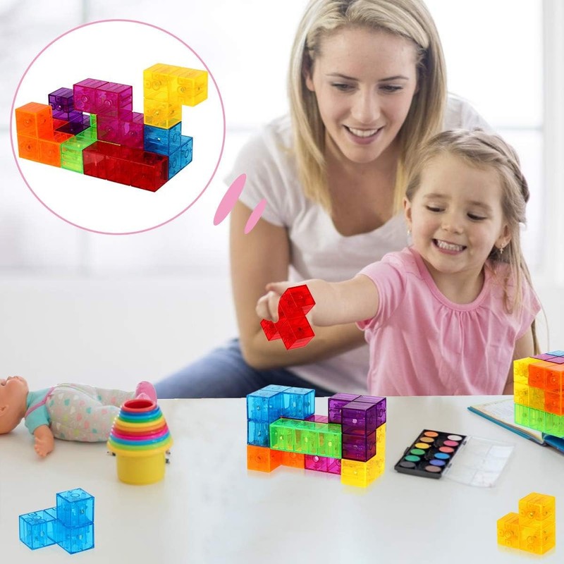 Magnetic Puzzle, Educational Toy, Brain Training Puzzle, Magnetic Blocks, 7