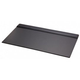 Dacasso Black Leather 34" X 20" Top-Rail Desk Pad