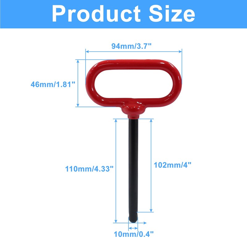 Bonsicoky 2 PCS Tractor Towing Hitch Pin and Clip, 3/8