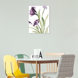 Fine Art Canvas Purple Belles I Canvas Wall Decor by Artist Lanie Loreth for Living Room, Bedroom, Bathroom, Kitchen, Office, Bar, Dining & Guest Room - Ready to Hang - 21 in x 28 in