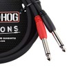 Pig Hog PD-21403 - Cable doble mono de 1/4 pulgadas