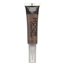 Moon Creations Face & Body Paint with Brush Applicator - 15 ml - Brown