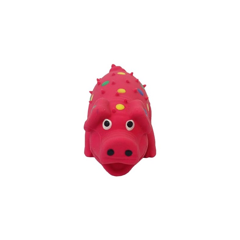 Multipet International 20315 4" Polka Dot Pig Dog Toy -